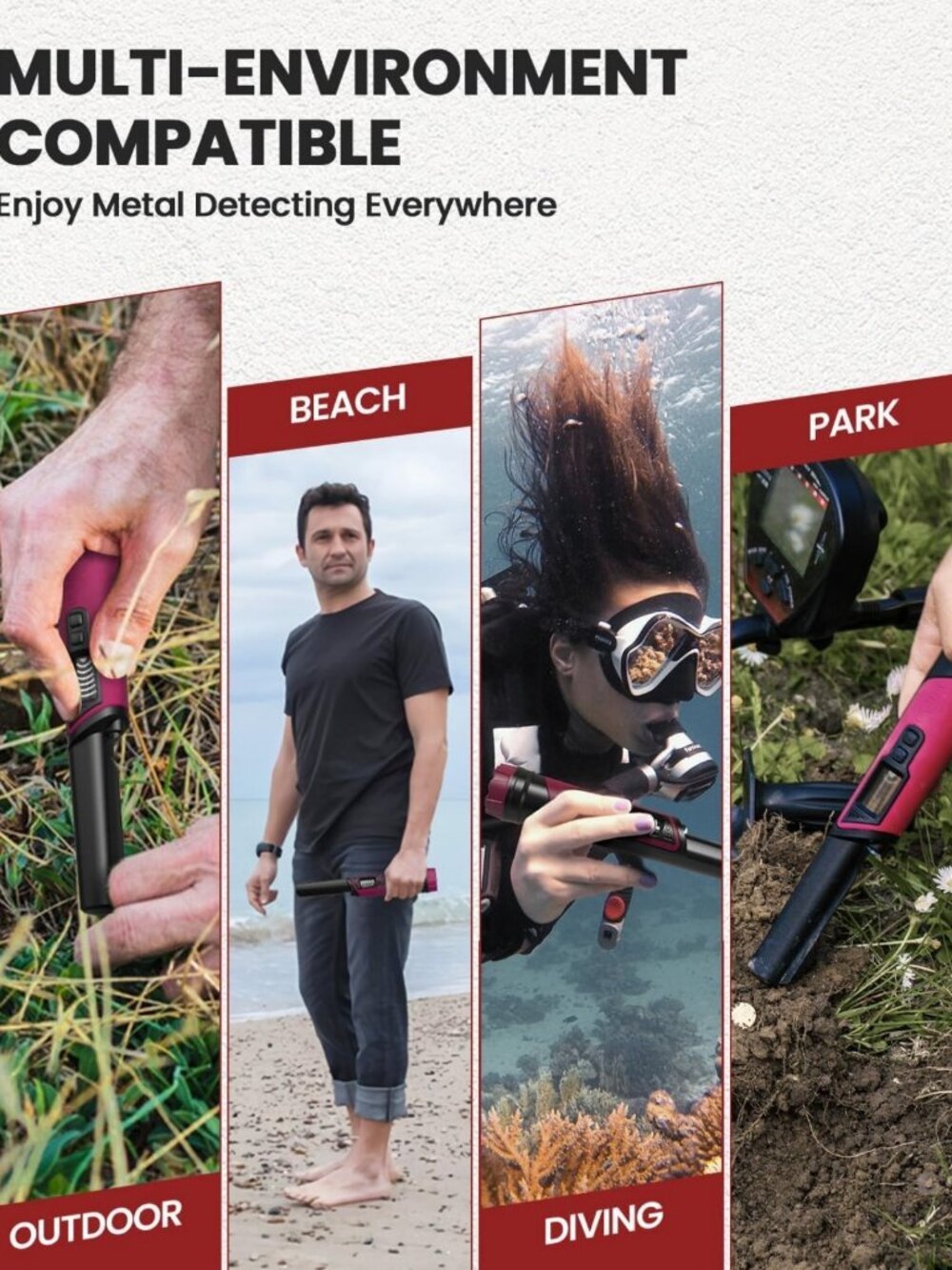 Waterproof Metal Detector Pinpointer with LCD & LED Light - 360° - Picture 10 of 10